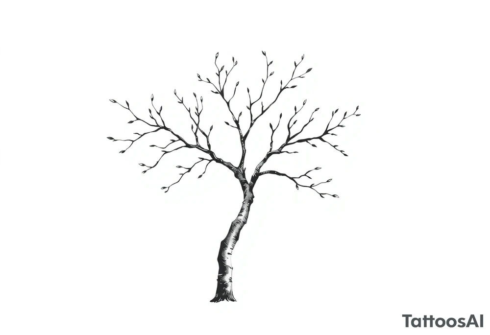 birch tree tattoo idea
