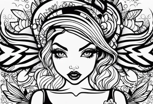 Graffiti style Justine tattoo idea