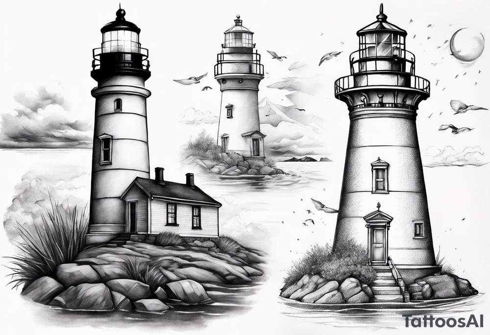 lighthouse tattoo idea