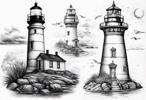 lighthouse tattoo idea