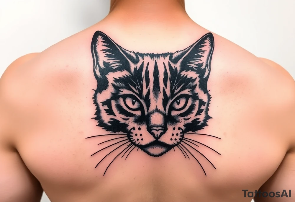 black cat tattoo idea