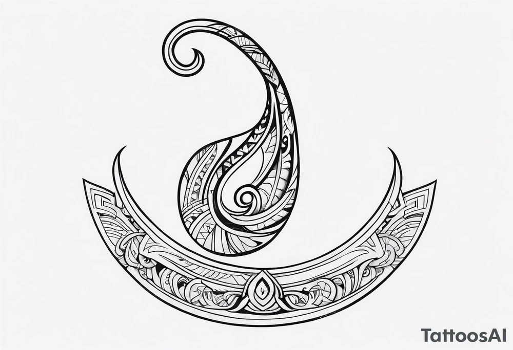 Polynesian hook tattoo tattoo idea