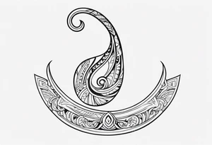 Polynesian hook tattoo tattoo idea