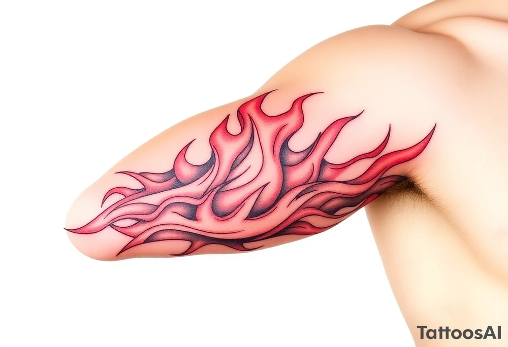 huge powerfull flames tattoo idea