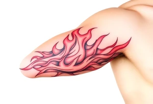 huge powerfull flames tattoo idea