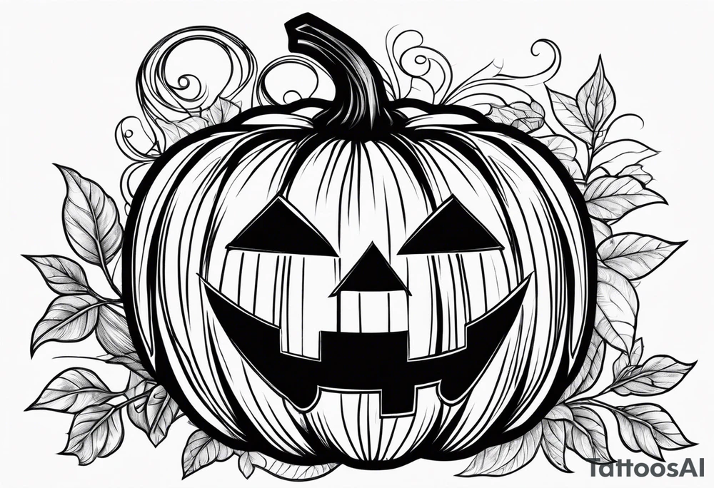 Halloween pumpkin tattoo idea