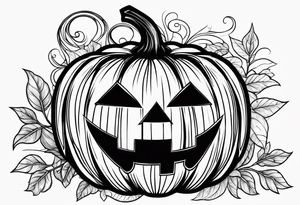 Halloween pumpkin tattoo idea