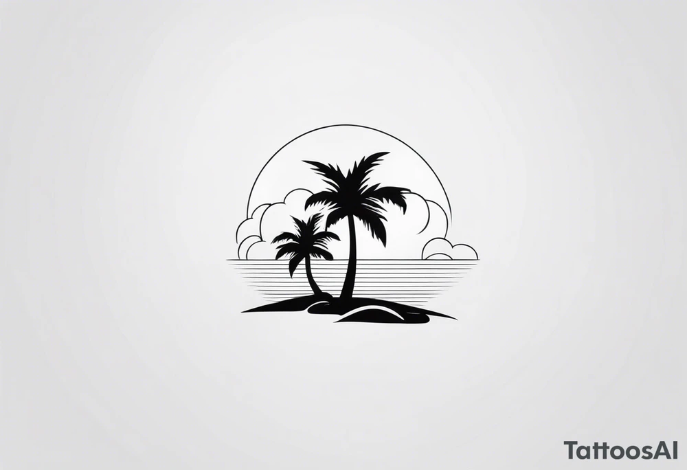 palm tree tattoo idea