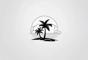 palm tree tattoo idea
