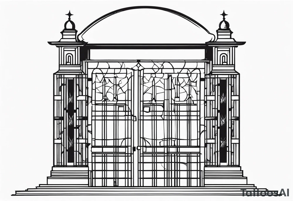 israel gate vector tattoo idea