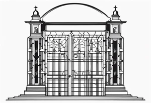 israel gate vector tattoo idea