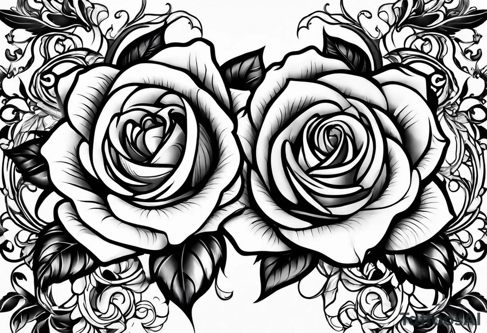 two roses tattoo idea
