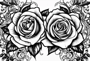 two roses tattoo idea