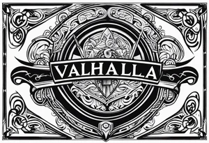 Valhalla stairs sword shield tattoo idea