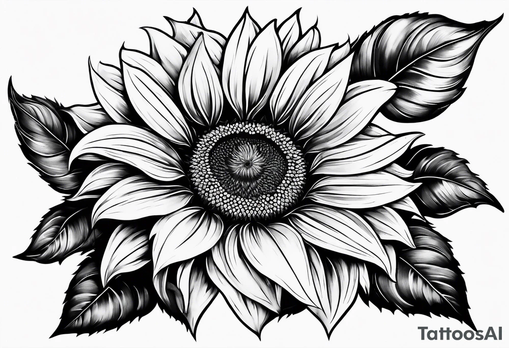 sunflower tattoo idea