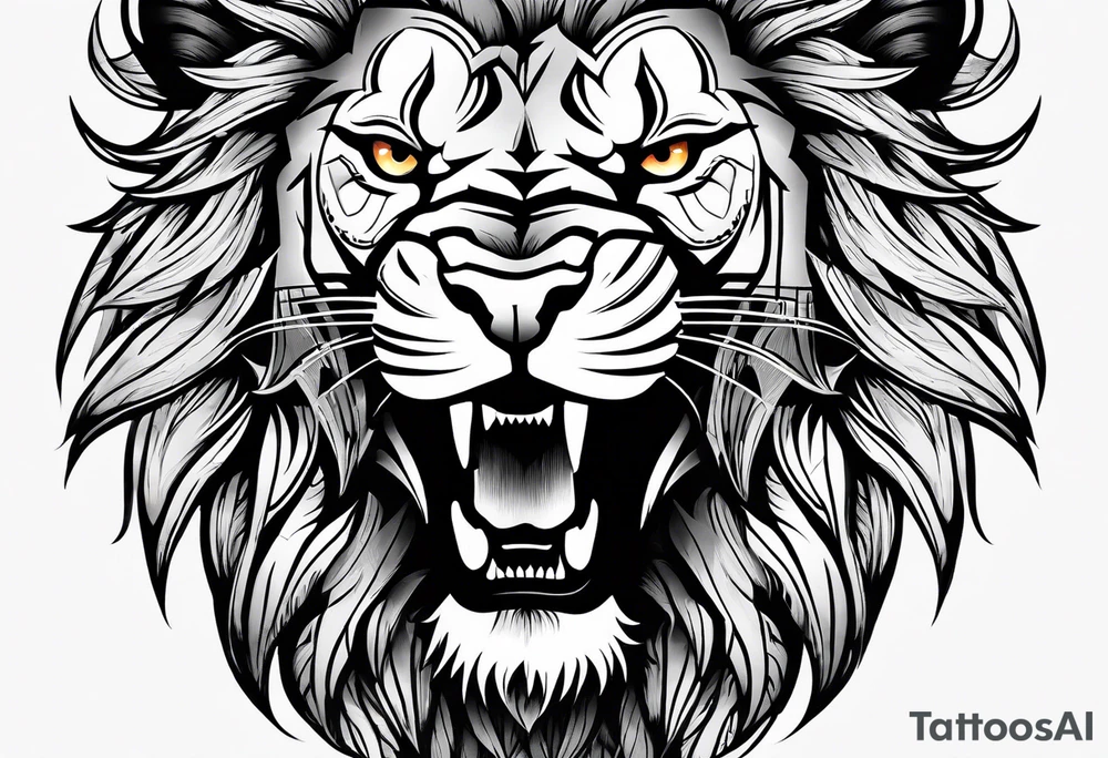 Roaring Lion tattoo idea