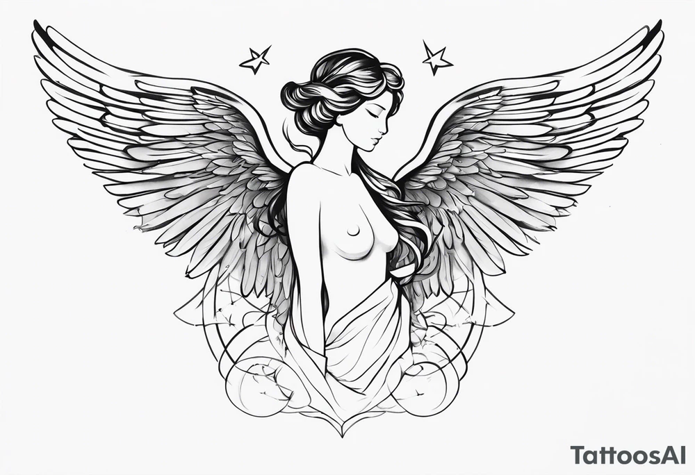 Angel with forever in my heart tattoo idea