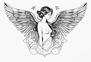 Angel with forever in my heart tattoo idea