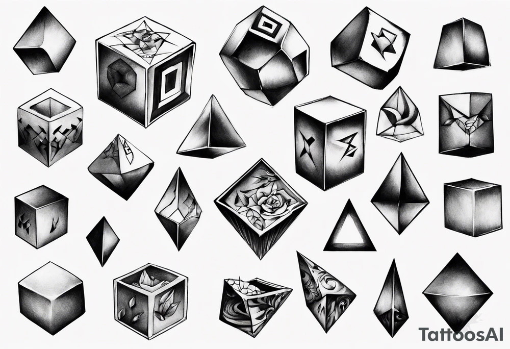 cubes tattoo idea