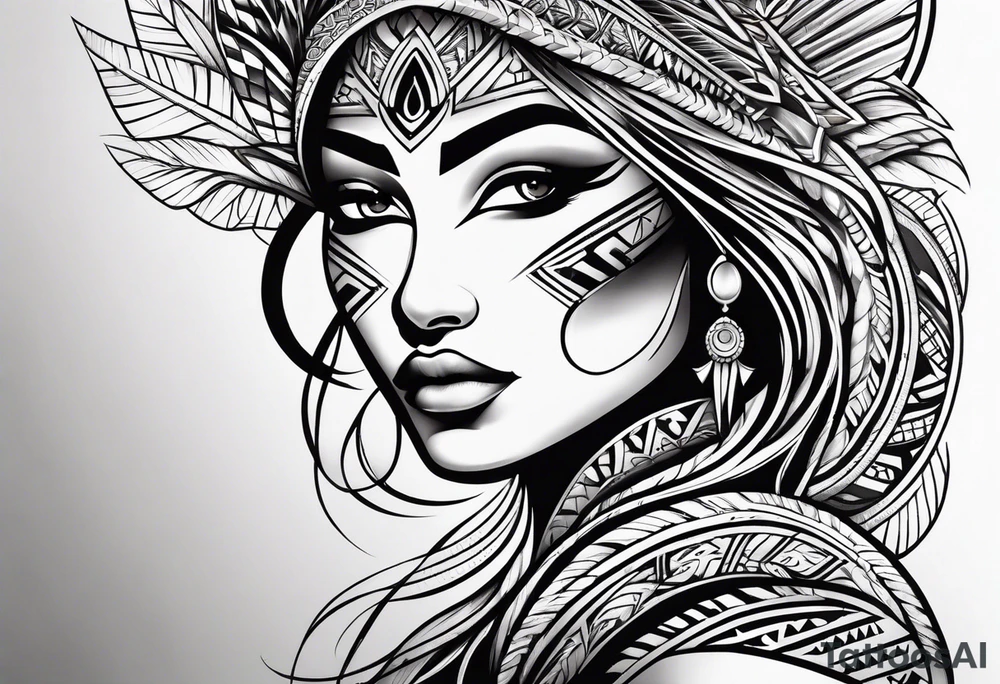 Polynesian tribal tattoo idea