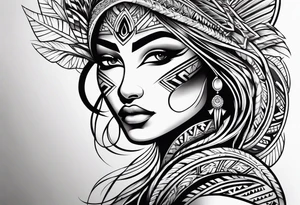 Polynesian tribal tattoo idea