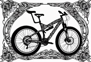 Mountain bike with the frame made of a copperhead body tattoo idea