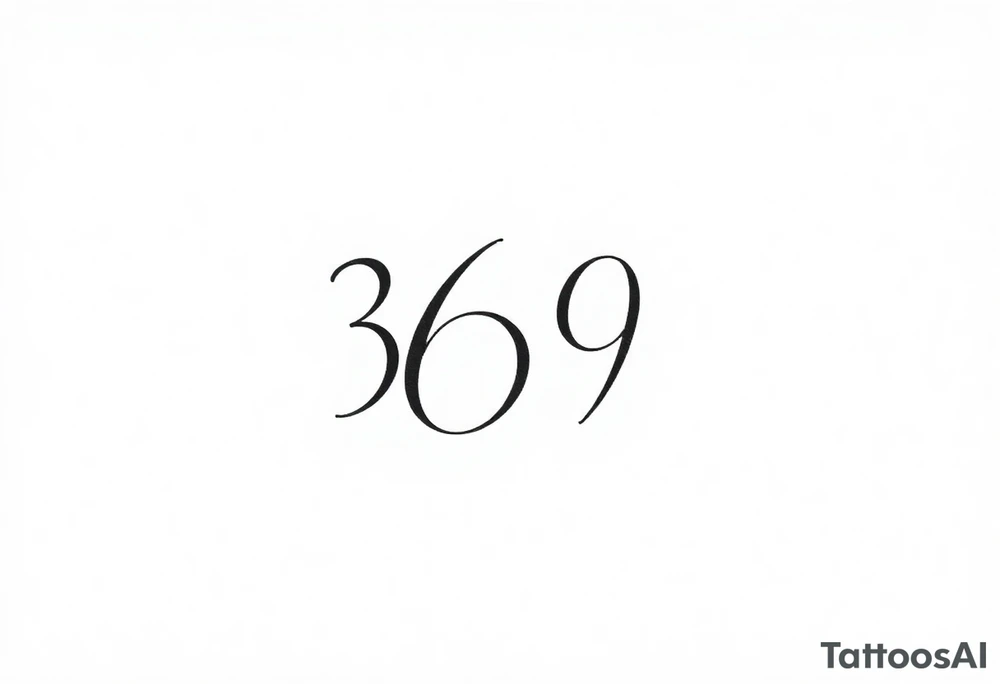 369 tattoo idea