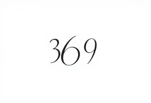 369 tattoo idea