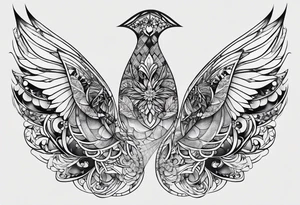 simple shape, dimond shape, split in two distinct parts that are symmetrical, resembling lungs or breathing tattoo idea