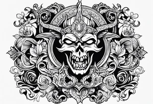devilish symbols tattoo idea