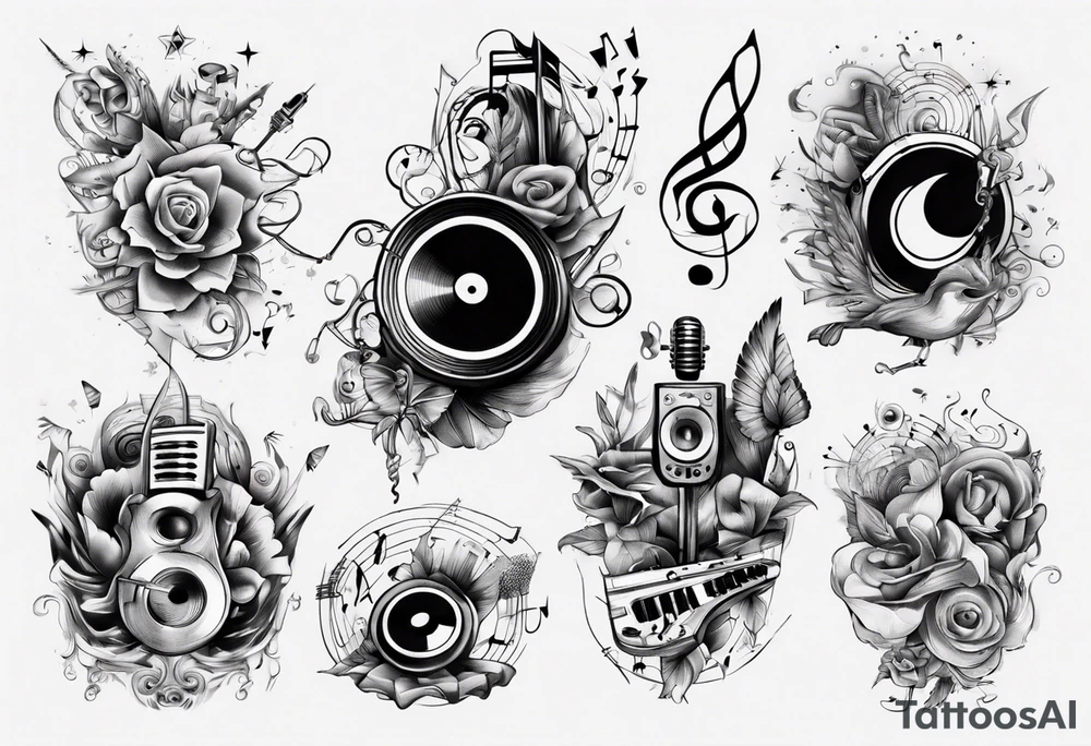 music sound tattoo idea