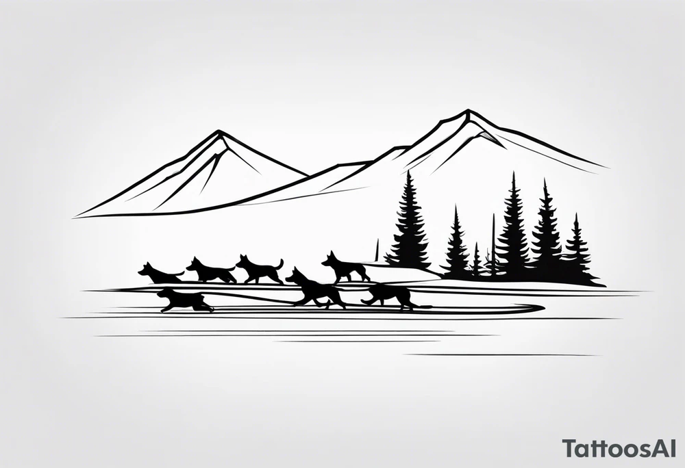dog sled tattoo idea