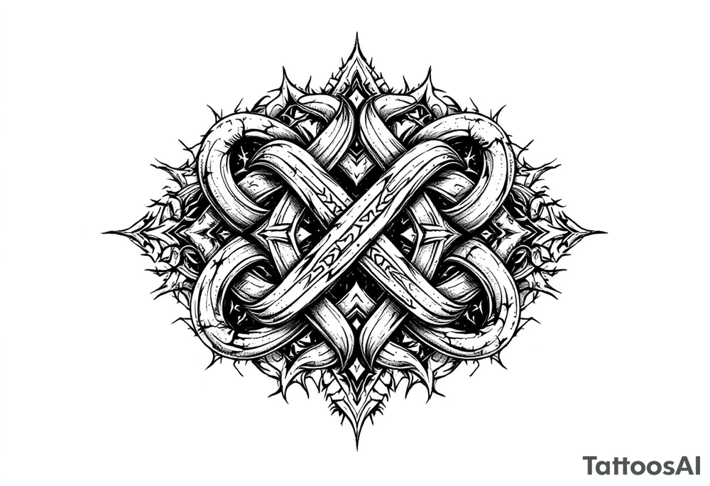 an irish inspired celtic knot piece tattoo idea