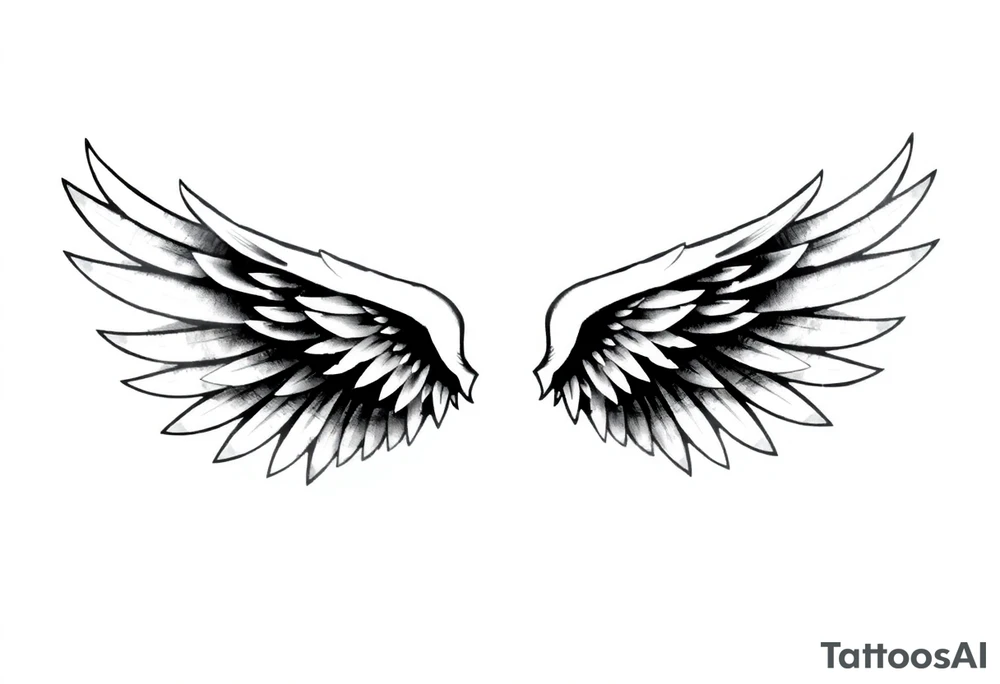 Angel wings tattoo idea