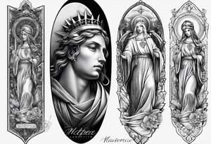 Catholic tattoo sleeve for a man. tattoo idea tattoo idea