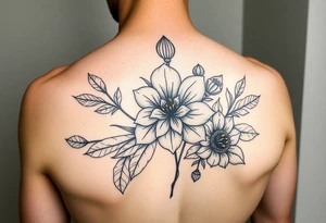 January December july birth Flower tattoo idea