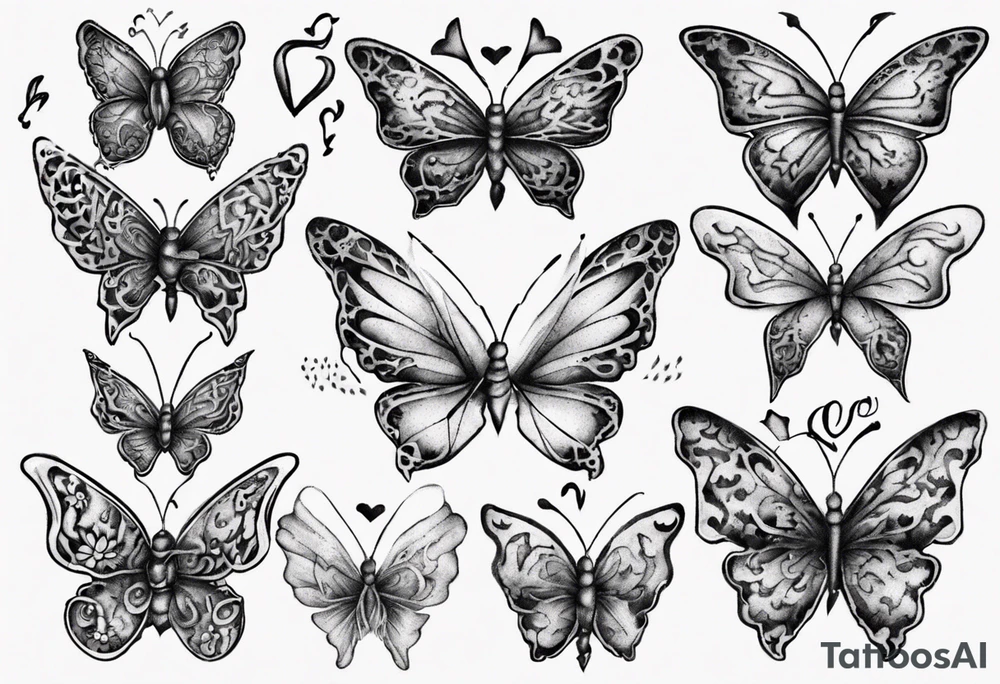 Heart butterflies
Layla Jones
4-ever and always tattoo idea