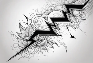 Lightning bolt tattoo idea