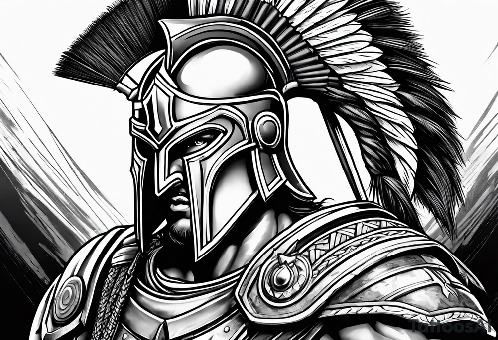 Spartan warrior tattoo idea