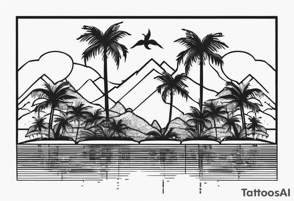 palm trees tattoo idea