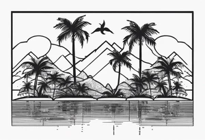 palm trees tattoo idea