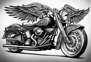 Native american Motorcycle Gun tattoo idea