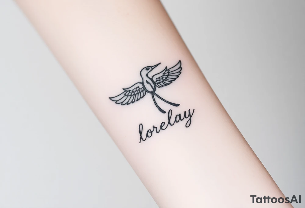 Crea un diseño significativo sobre la cultura egipcia y que tenga el nombre escrito por de bajo del diseño el nombre de mi hermana Lorelay tattoo idea