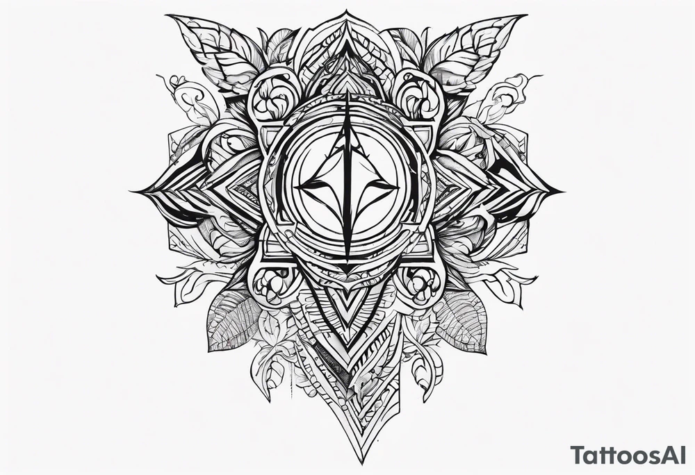POWER text vertical tattoo idea