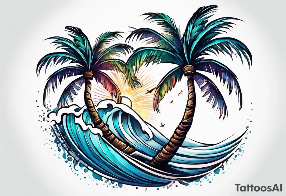 palm tree tattoo idea