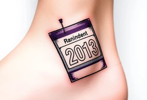 Racing half marathon bib 2013 purple and gold running safety pins piercing the skin running tattoo idea