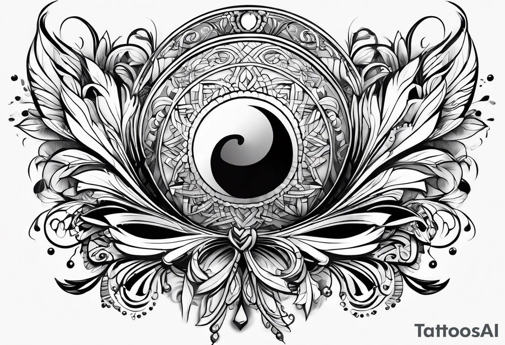 Masoud name design tattoo idea