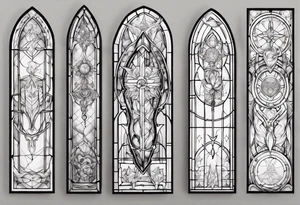 Stained glass window tattoo idea