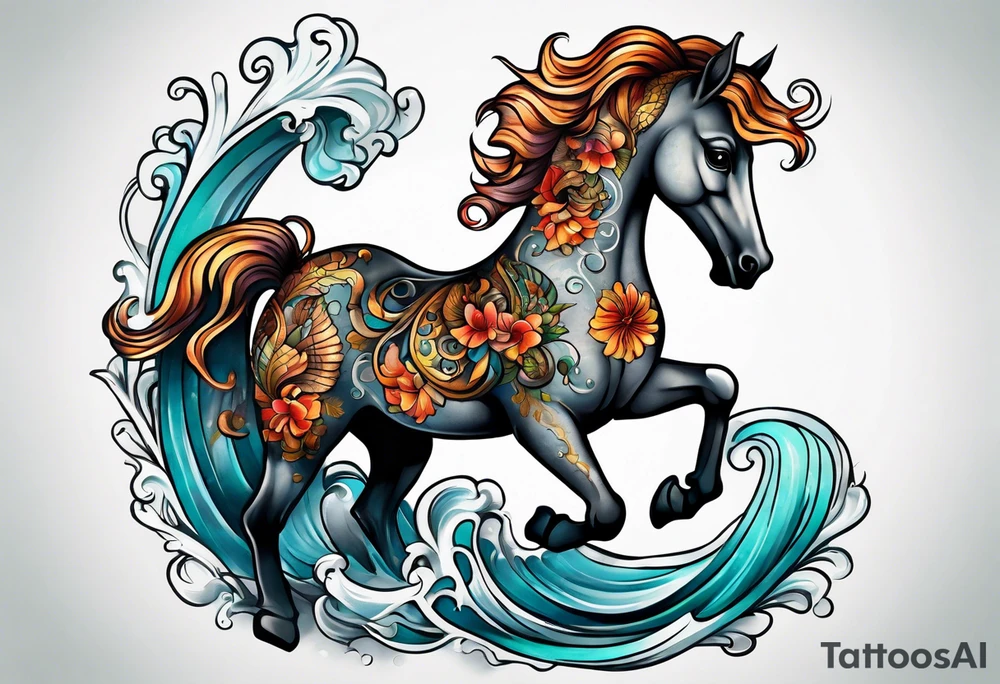 sea horse tattoo idea