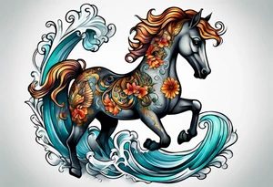 sea horse tattoo idea